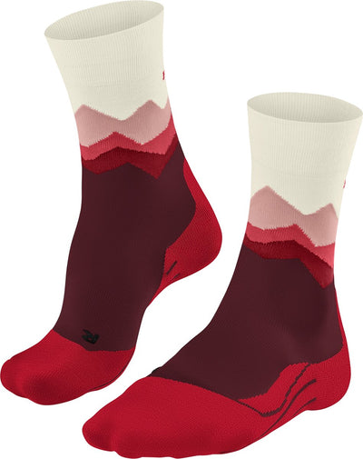 Falke tk2 chaussettes de randonnée en laine épaisse anti-ampoules en matériau fonctionnel femme rouge - taille 39-40