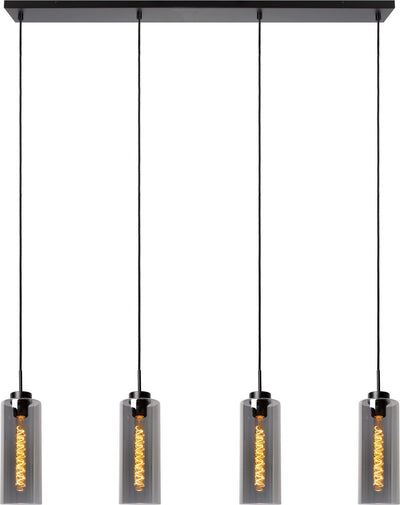 Lucide bruno - suspension - 4xe27 - fumé