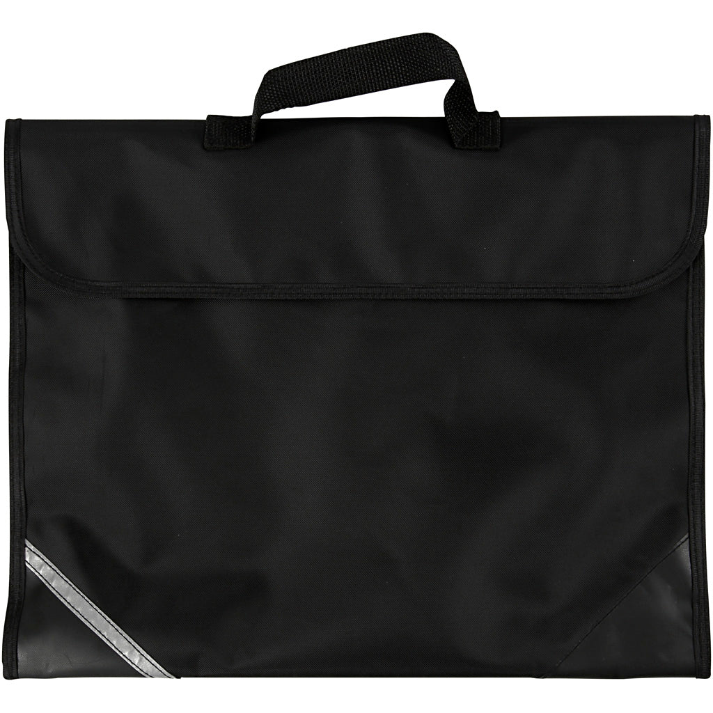 Cartable, d: 9 cm, taille 36x29 cm, noir, 1 pièce