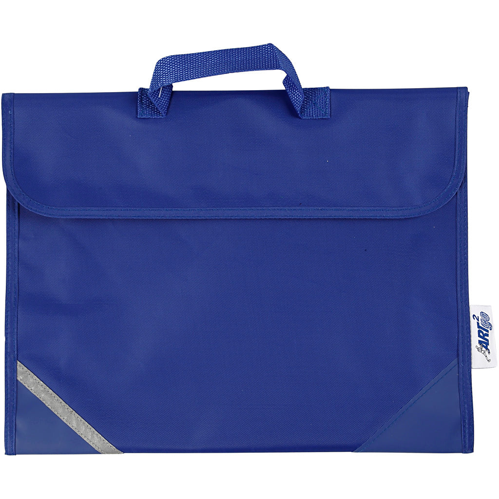 Cartable, d: 9 cm, dimensions 36x29 cm, bleu, 1 pièce