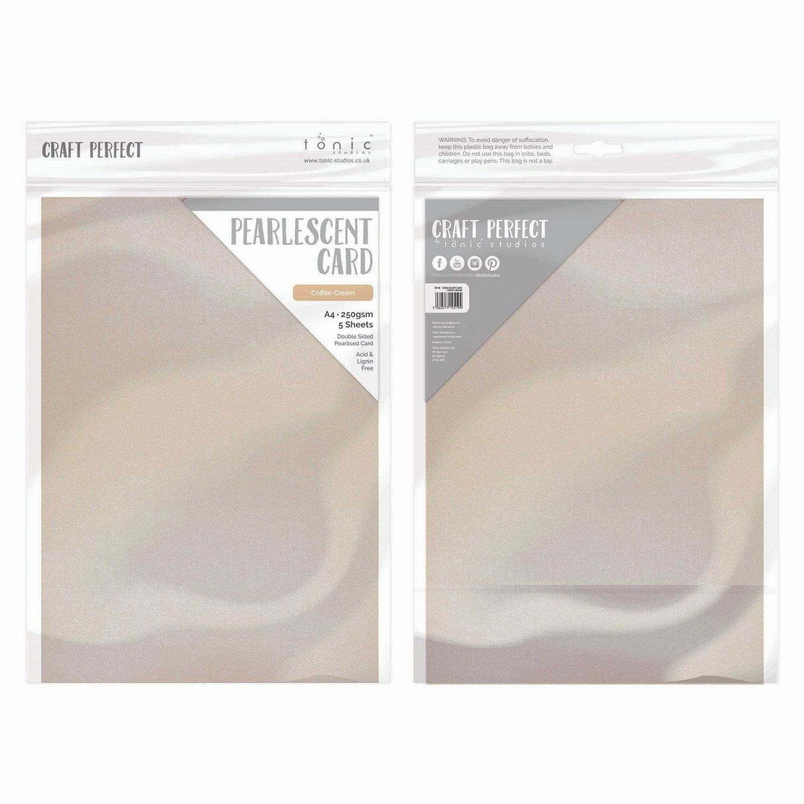 Craft perfect par Tonic Studios Craft Perfect • carte nacrée a4 250g café crème 5pcs
