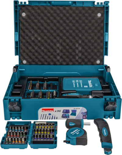 Makita b-49725 mbox avec 96 pièces - jeu d'embouts de forage et de tournevis