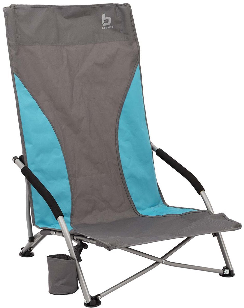 Bo-camp - chaise de plage - compacte - haute - bleu gris
