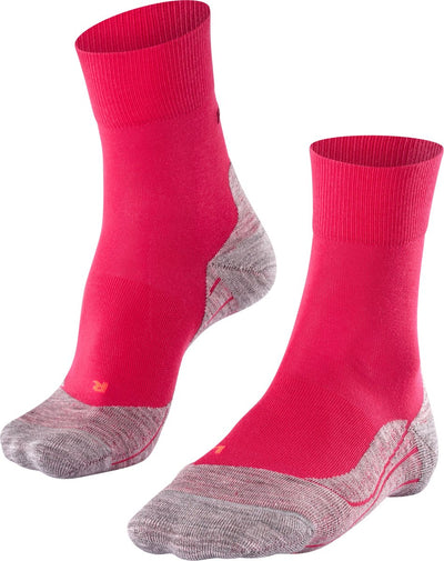 Falke ru4 chaussettes de course en coton anti-ampoules en matériau fonctionnel femme rouge - taille 41-42