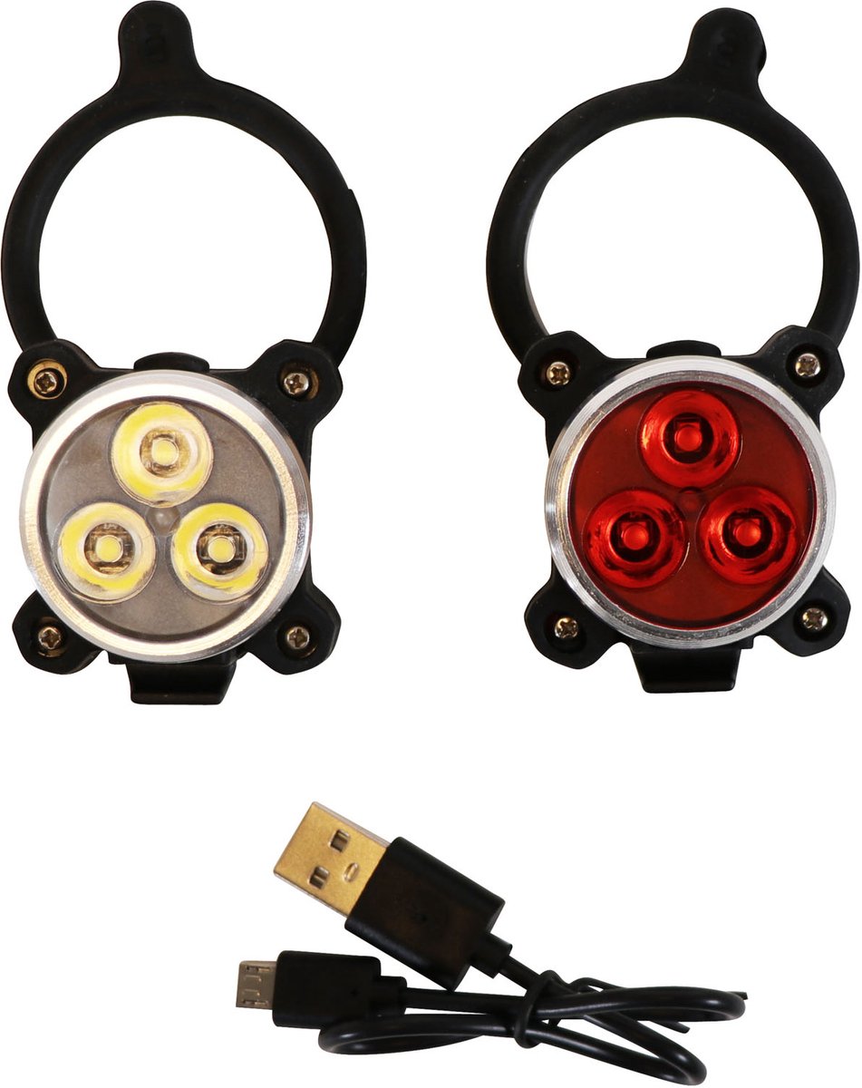 Kit d'éclairage LED Dresco - rechargeable par USB - 3 LED