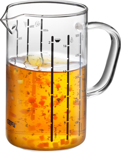Tasse à mesurer Gefu meti – 500 ml – verre borosilicate – avec indication de mesure