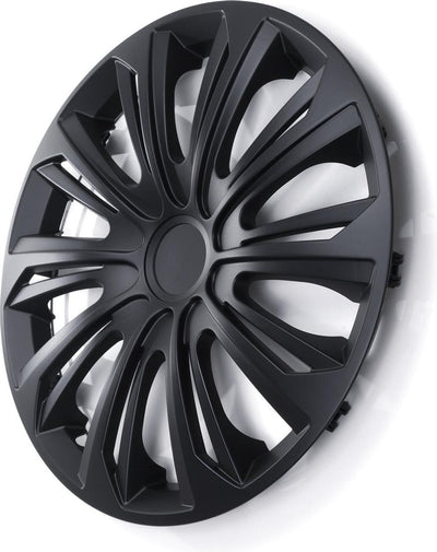 Enjoliveurs solides 16 applications mates : roues en acier 16 pouces - jeu de 4 - noir