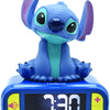 Radio d'alarme Stitch 3D avec effet léger et sonore.