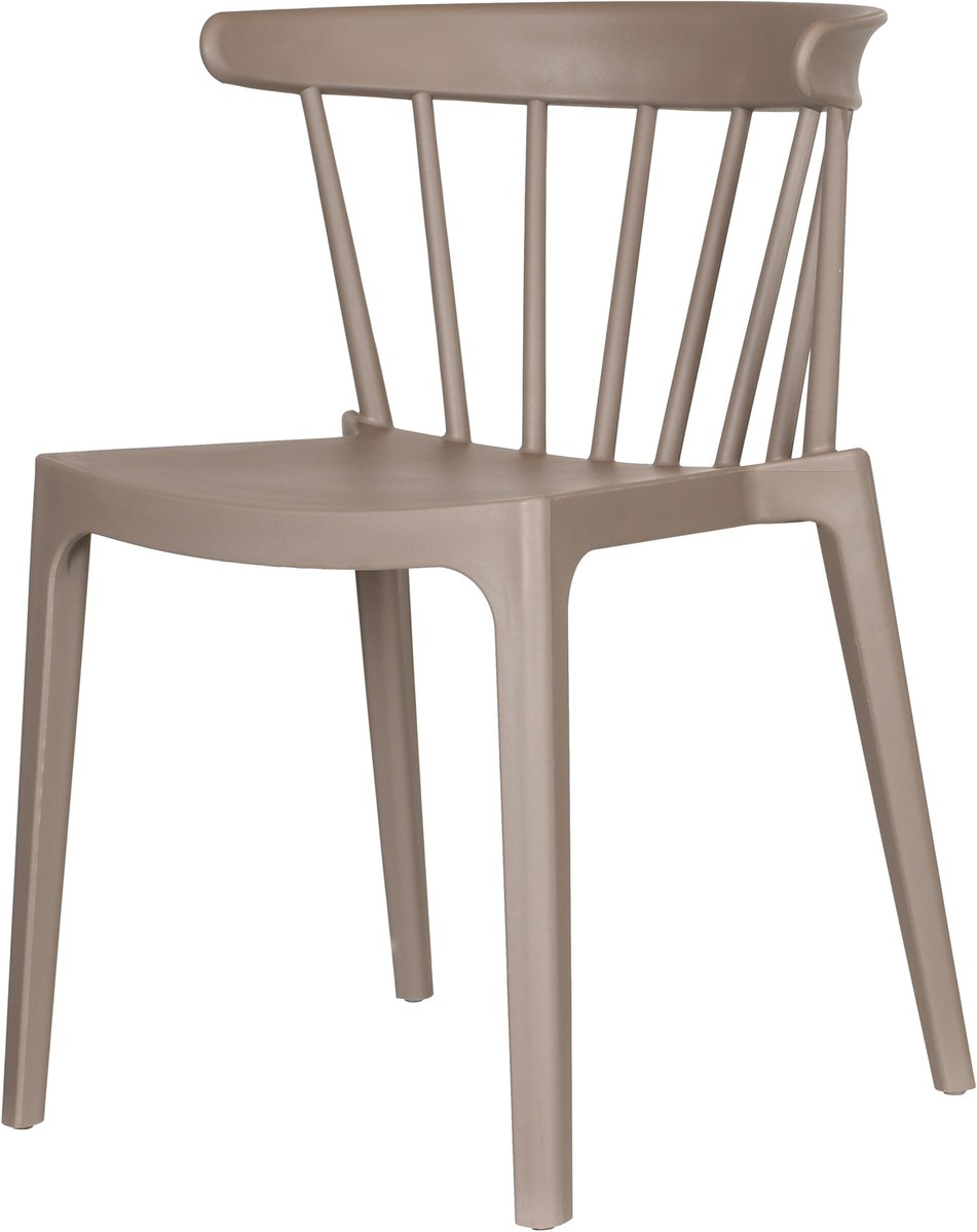 Woood bliss chaise de salle à manger chaise de jardin - plastique - taupe - 75x52x53