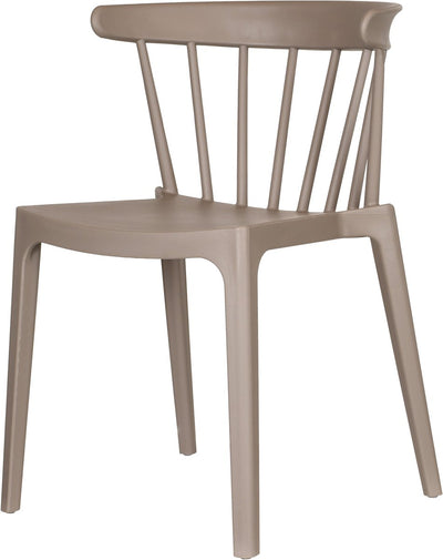 Woood bliss chaise de salle à manger chaise de jardin - plastique - taupe - 75x52x53