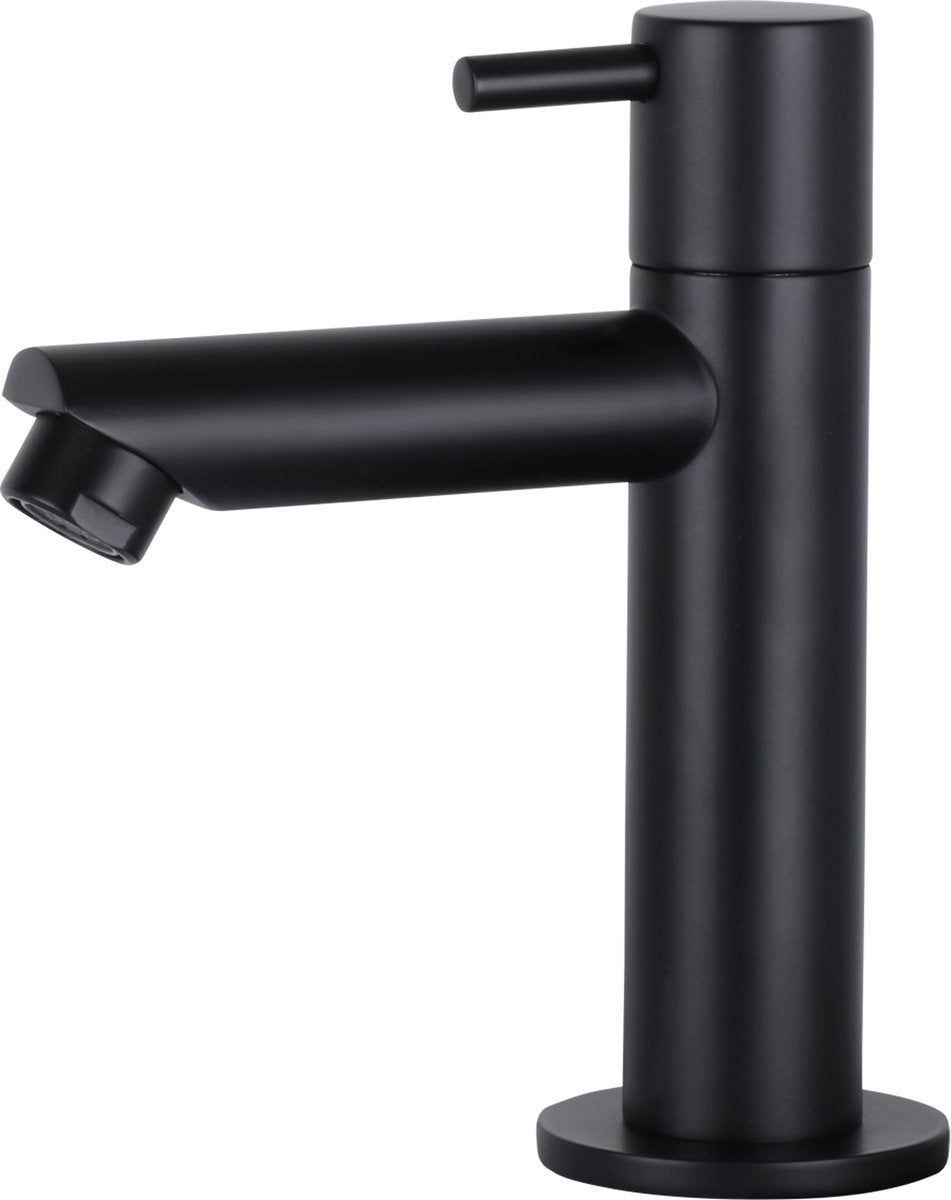 Robinet d'eau froide Differnz - droit noir mat