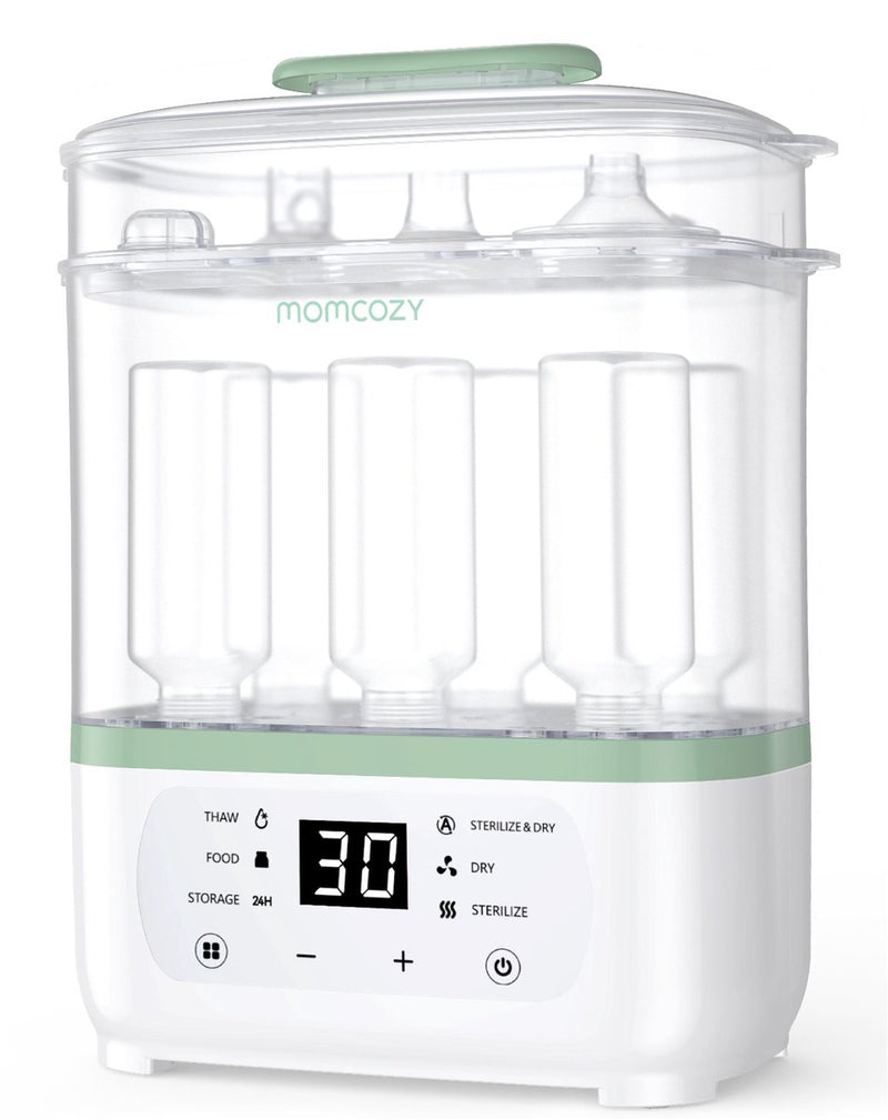 Momcozy Stérilisateur de biberons 8 en 1 - Stérilisateur électrique à vapeur - Convient pour 8 biberons - Stockage stérile 24 heures