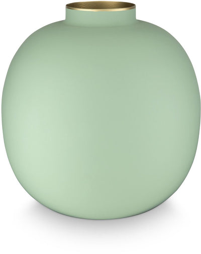 Pip studio - vase à fleurs - accessoires pour la maison - vase vert - métal - 23cm