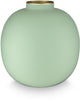Pip studio - vase à fleurs - accessoires pour la maison - vase vert - métal - 23cm