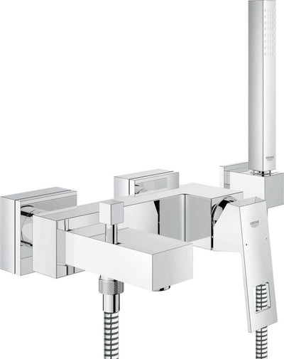 Robinet de bain Grohe eurocube - avec set de bain - 15cm - chrome - 23141000