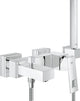 Robinet de bain Grohe eurocube - avec set de bain - 15cm - chrome - 23141000