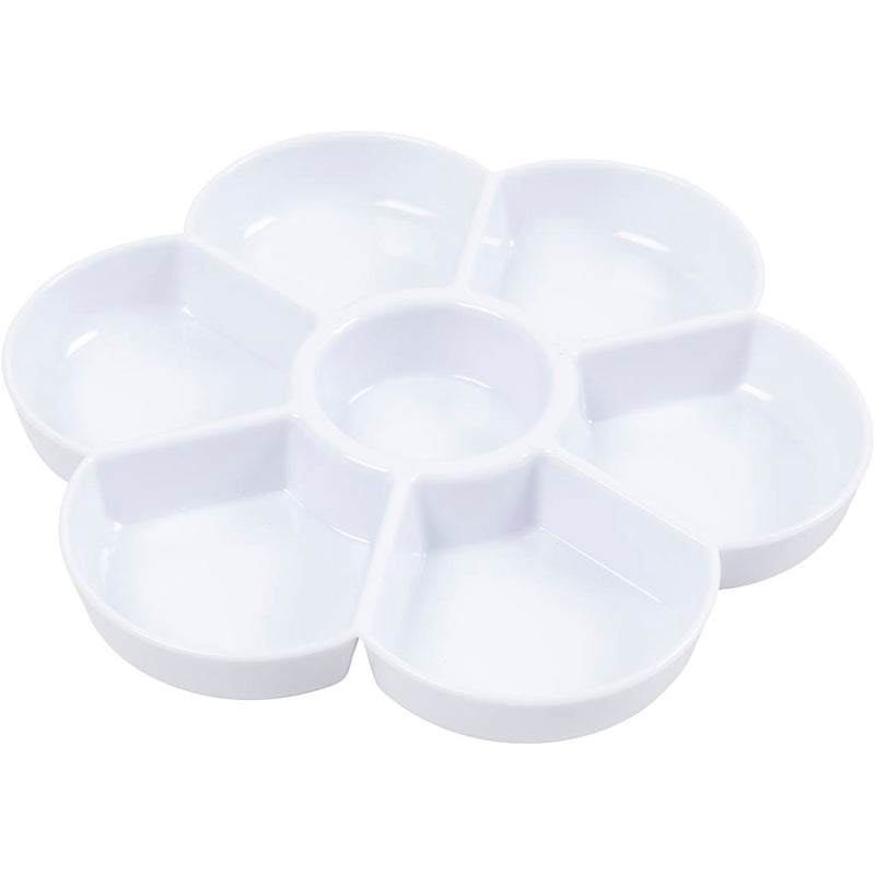 Creativ company palette en forme de fleur, d 17,5 cm, blanc, 1 pièce
