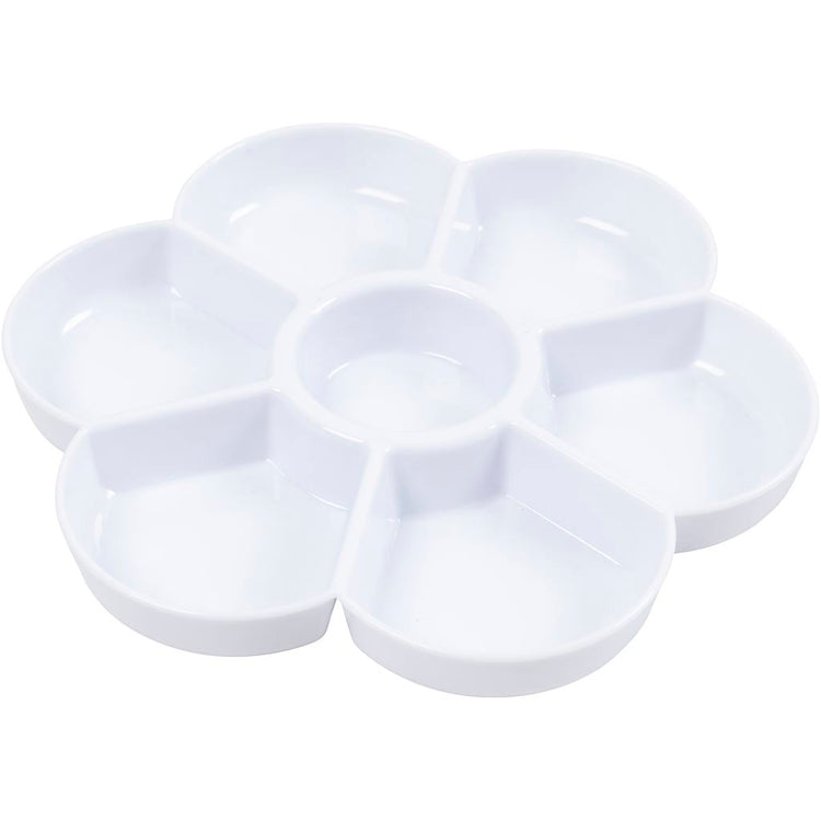 Creativ company palette en forme de fleur, d 17,5 cm, blanc, 1 pièce