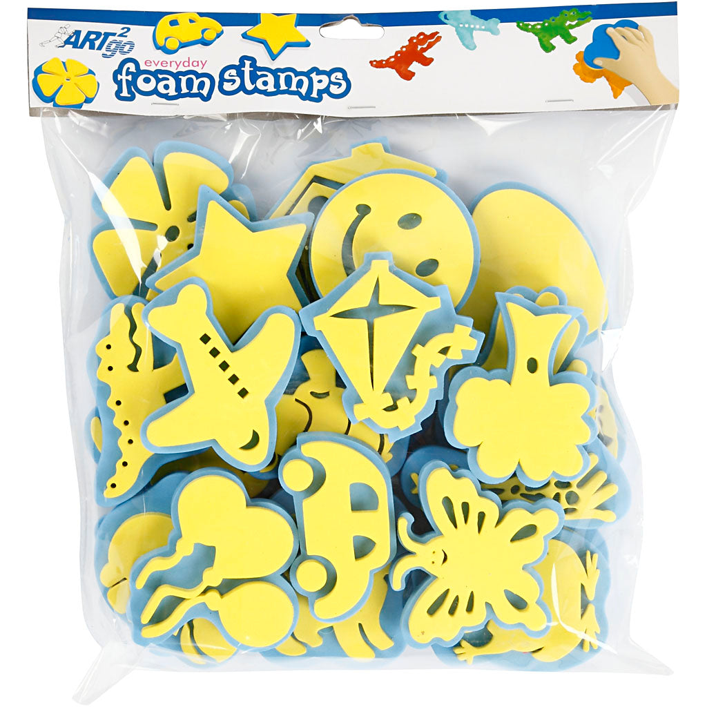 Creativ Company Foam Stamps, H: 6-8 cm, b: 6-8 cm, 24 pièces 1 boîte