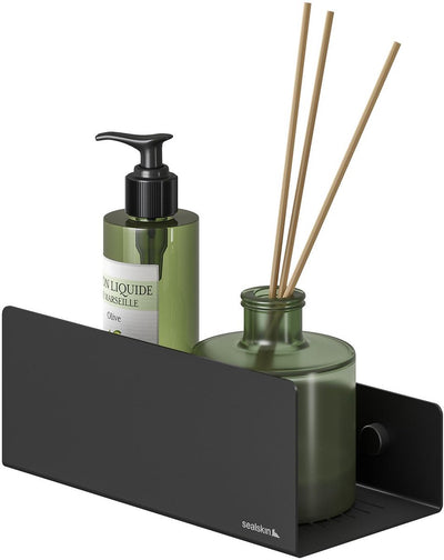 Sealskin brix - support de douche - support mural 20cm - noir - 20 x 10 x 8 cm