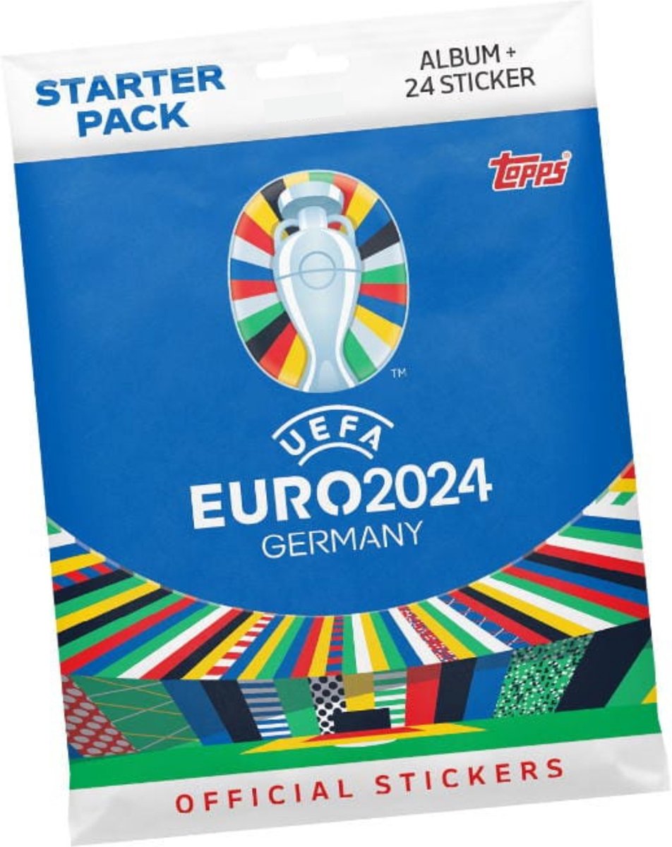 Topps - uefa euro 2024 - autocollants pack de démarrage