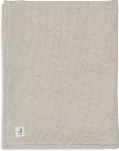 Jollein - couverture de berceau 100x150cm - couverture bébé - vagues douces - velours nougat