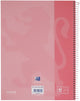 Livre européen d'Oxford school - cahier - tranche colorée - a4+ - trait - 80 feuilles - 4 trous - couverture rigide - rose pastel