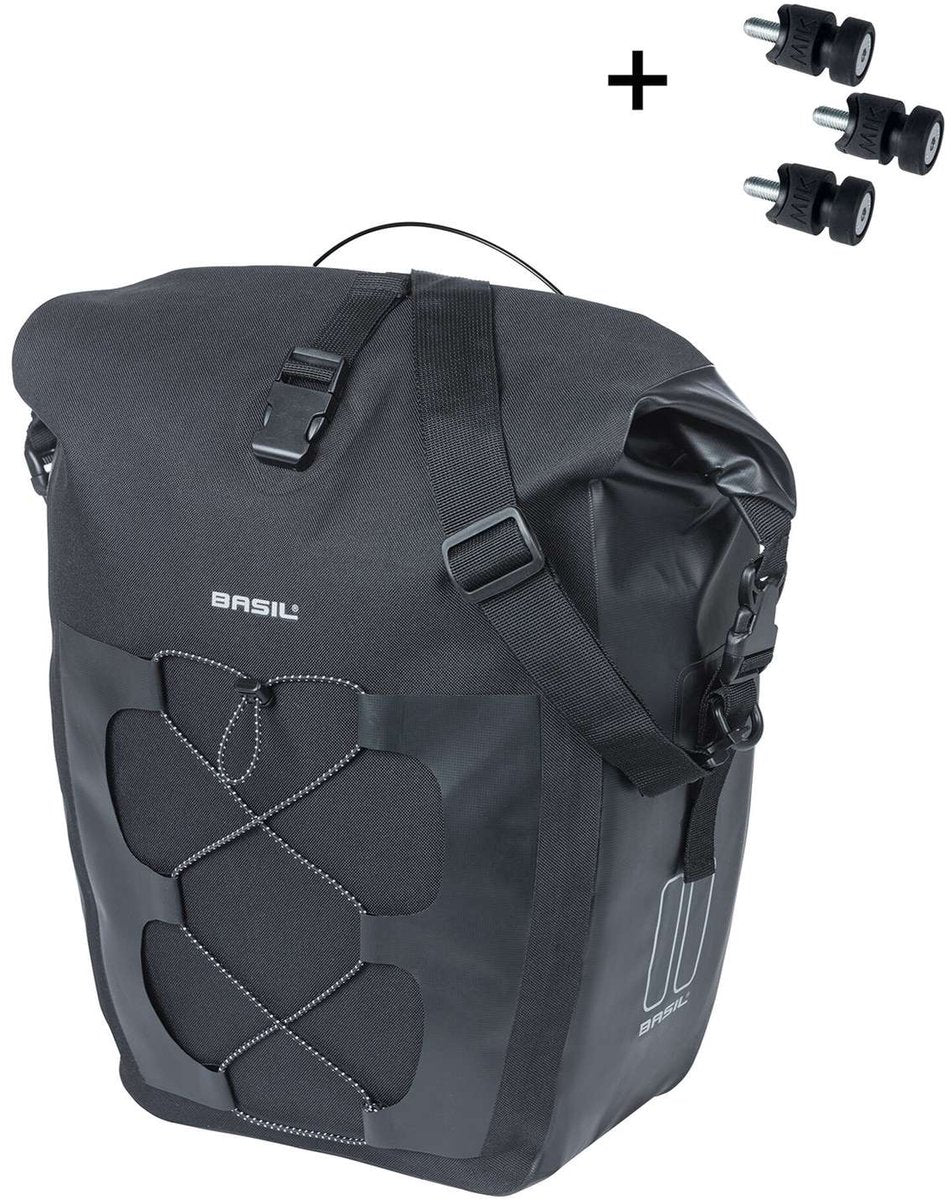 Basil Single Bicycle Bag Navigator Immasproof Mik 22 litres 19 x 27 x 41 cm noir