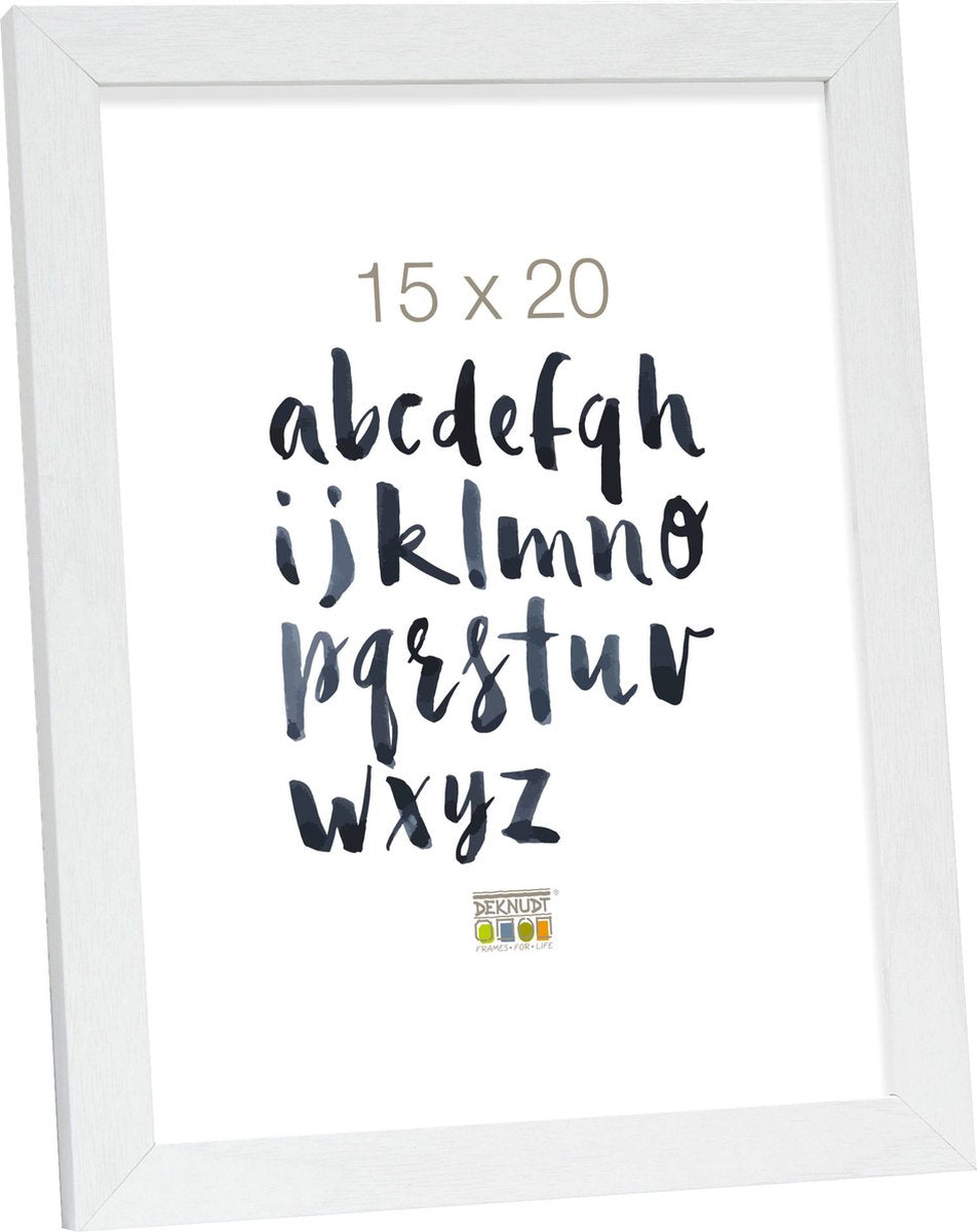 Cadre photo Deknudt frames - blanc - s44cf1 - pour photo : 15x20 cm