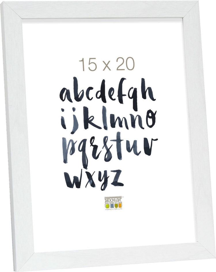 Cadre photo Deknudt frames - blanc - s44cf1 - pour photo : 15x20 cm