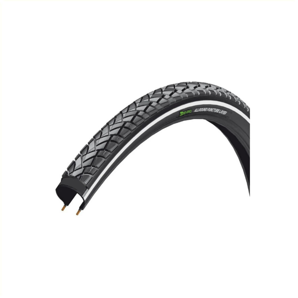 Pneu au-delà du by-101 (couche anti-crevaison) 1mm couleur : noir avec reflet taille : 28x1,75 etrto 47-622