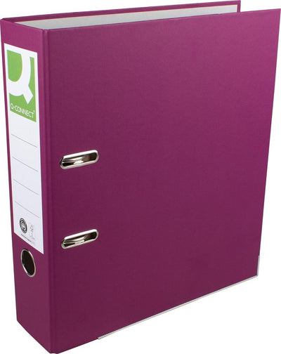 Classeur Q-connect, pour ft A4, en papier Recycolor, dos de 8 cm, violet