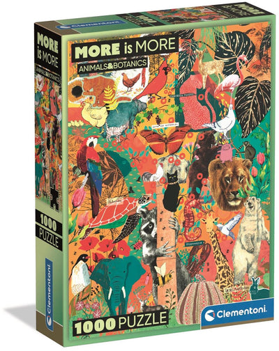 Clementoni - puzzle - 1000 pièces - animaux et illustrations botaniques - puzzle pour adultes