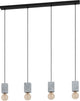 Suspension Eglo Prestwick 3 - e27 - 92,5 cm - gris noir