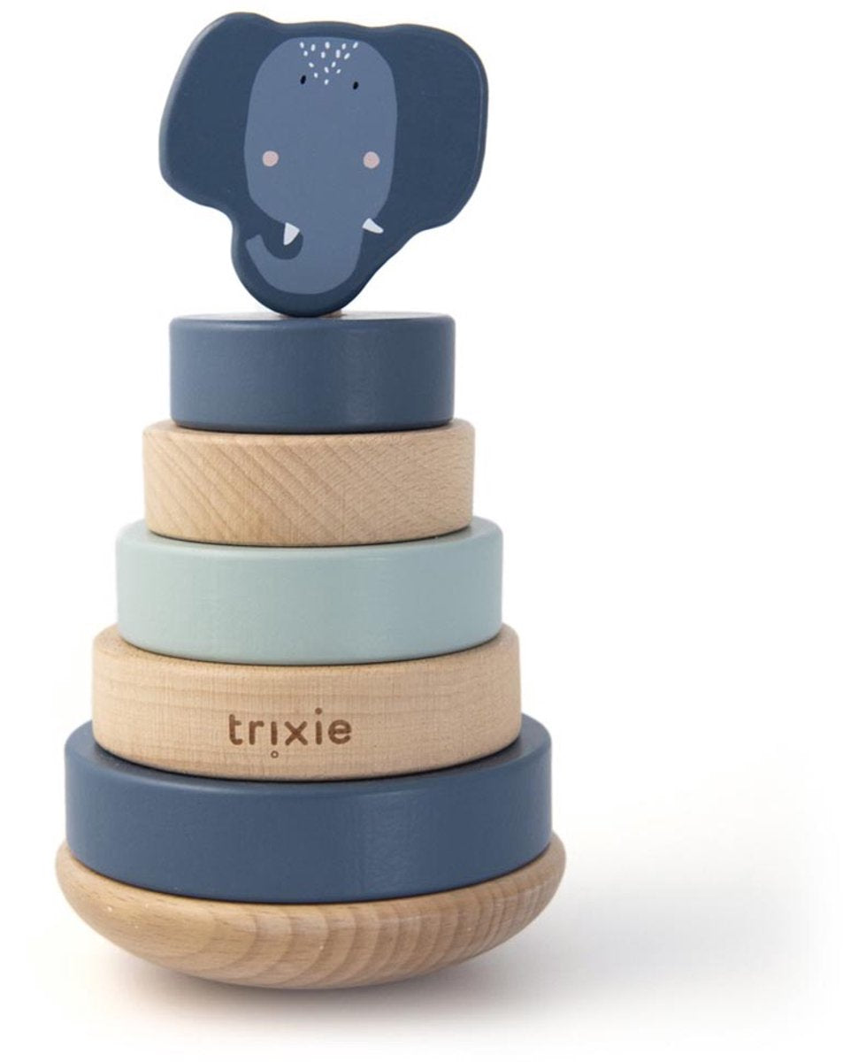 Trixie Wooden Stacking jouets Mme Éléphant, 7dlg.