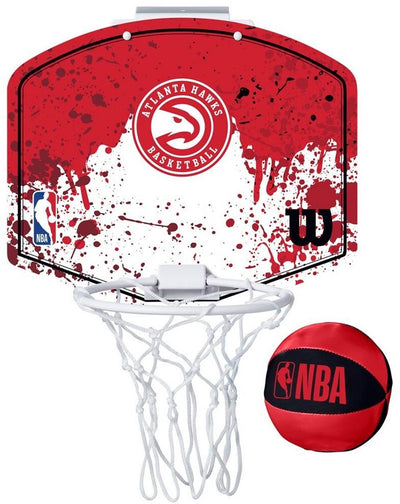 Set de minibasket-ball Wilson NBA Hawks avec ballon et mini-panier multicolore