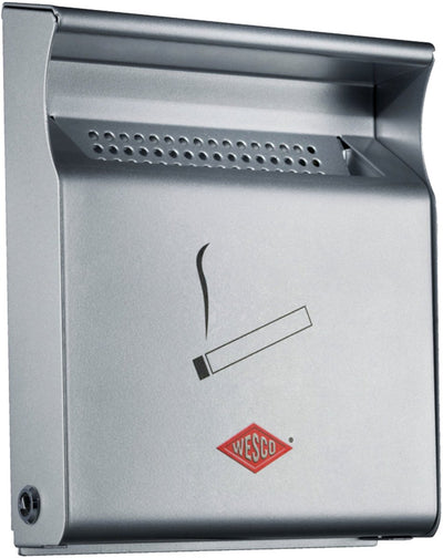 Cendrier mural Wesco | 15 litres | métal - argent | mur de cendrier extérieur - fabriqué en Allemagne