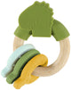 Trixie anneau d'activité en bois avec silicone mr. dinosaure – 0m+ – jouet de dentition - joli comme cadeau de maternité