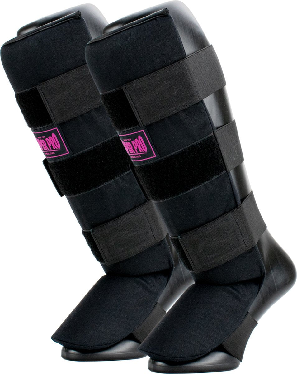 Super pro combat gear protège-tibia sauveur noir rose extra petit