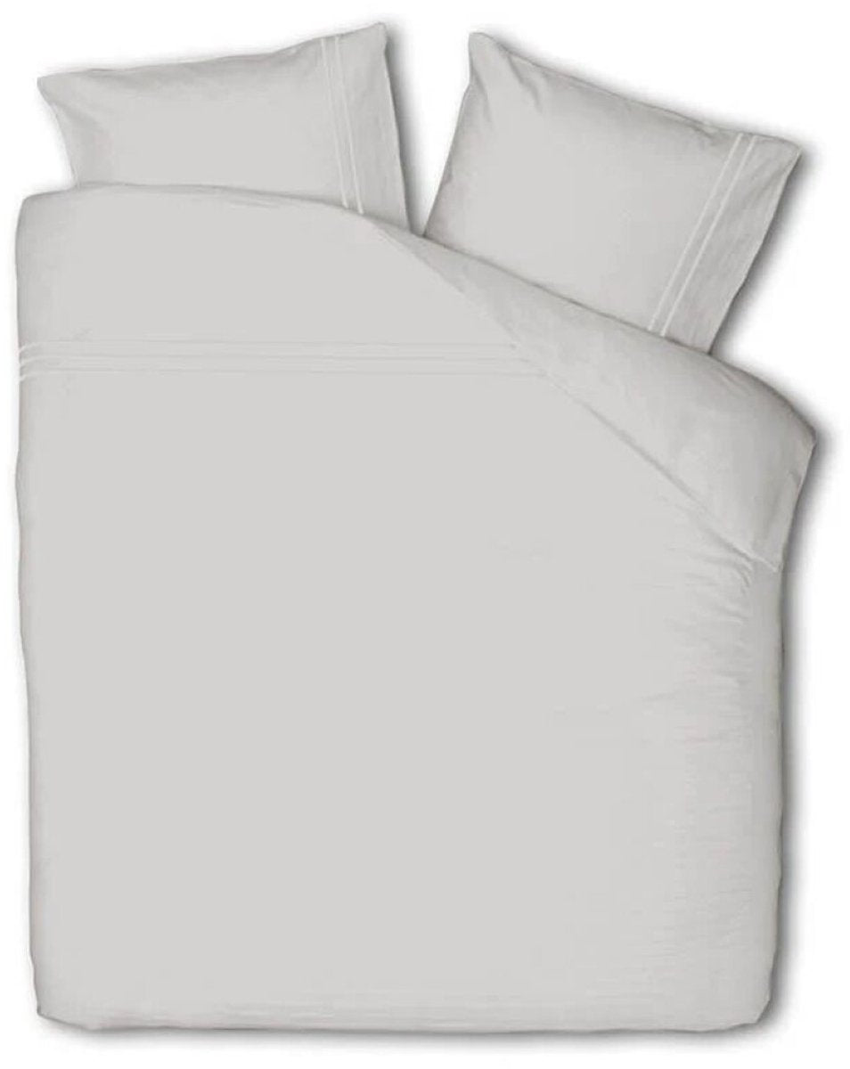 Housse de couette Présence coton égyptien uni - gris - 200x260