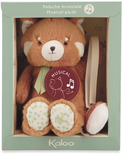 Kaloo petit songe - peluche musique pande rouge