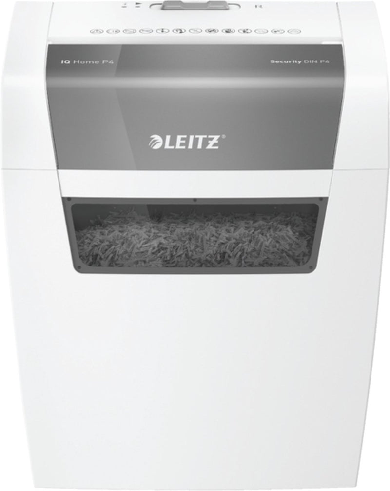 Destructeur de papier Leitz iq home - déchiquetage p4 - jusqu'à 6 feuilles - 15l - blanc