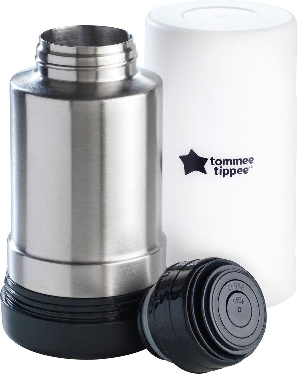 Tommee tippee plus proche de la nature - biberons et chauffe-plats portables - idéal pour les voyages - isolation thermique - acier inoxydable avec couvercle anti-fuite