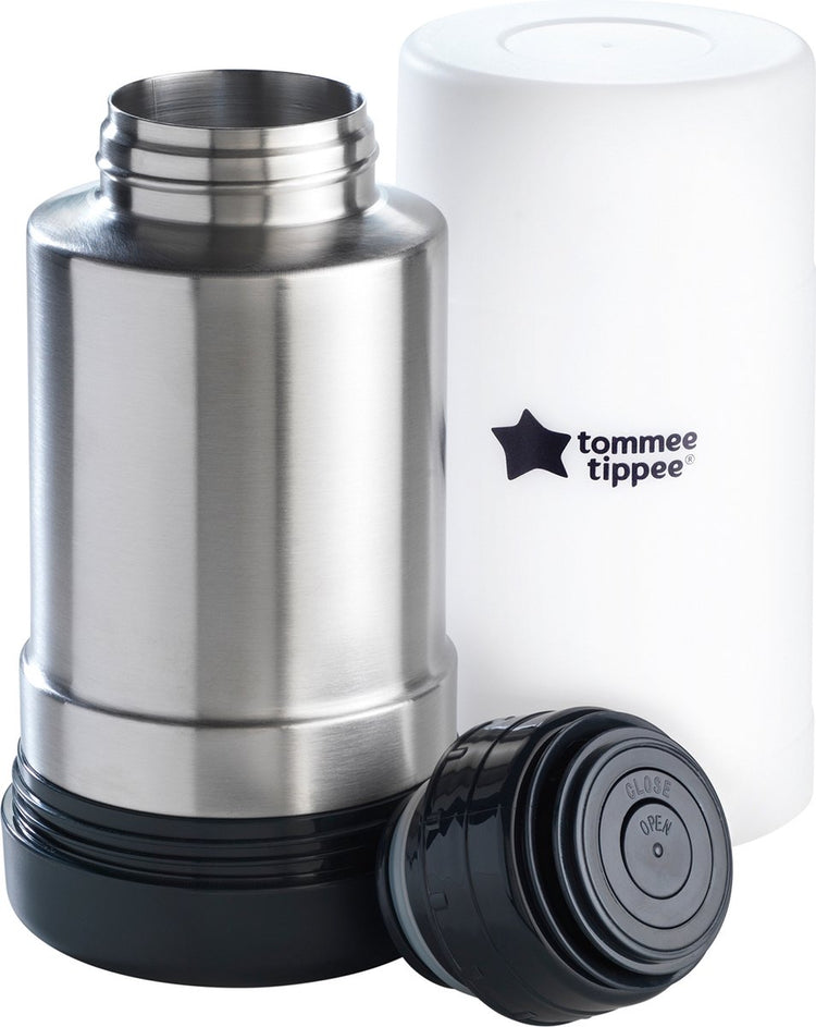 Tommee tippee plus proche de la nature - biberons et chauffe-plats portables - idéal pour les voyages - isolation thermique - acier inoxydable avec couvercle anti-fuite
