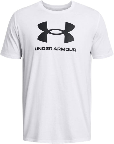 Chemise de sport Under Armour UA Sportstyle Logo Update SS-WHT pour Homme - Blanc - Noir