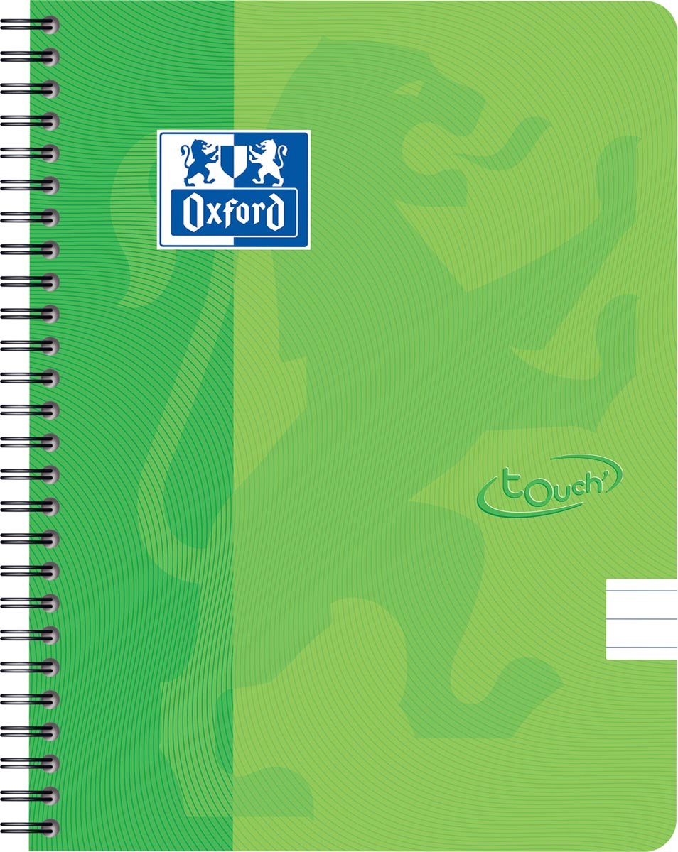 Oxford touch - bloc-notes - a5 - ligné - 140 pages - 90g - couverture souple - vert anis