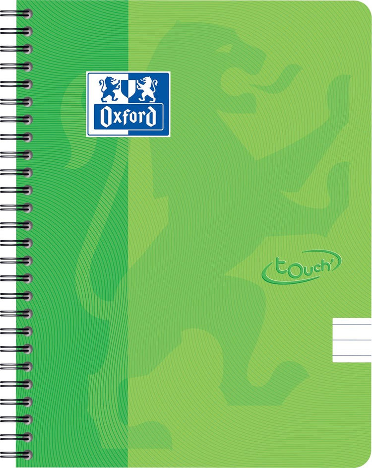 Oxford touch - bloc-notes - a5 - ligné - 140 pages - 90g - couverture souple - vert anis