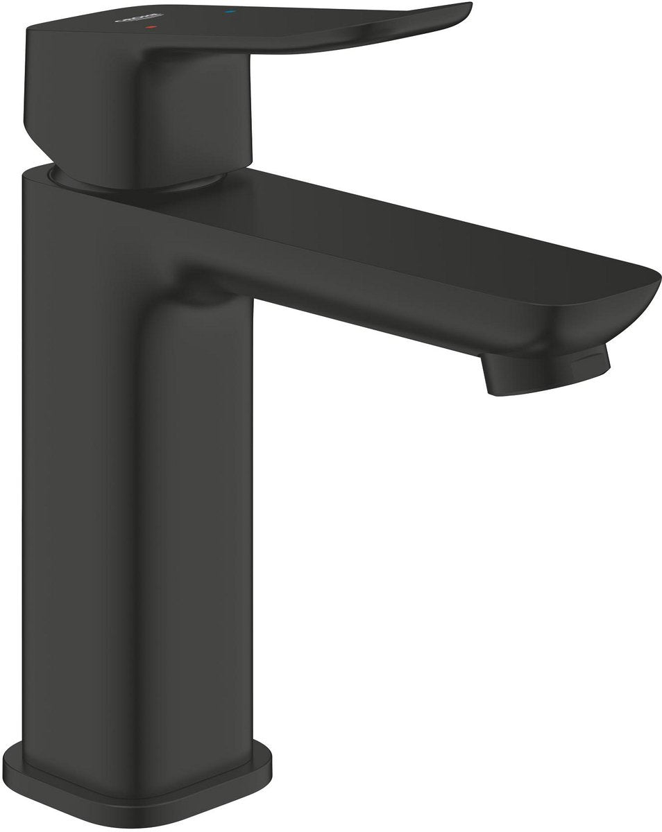 Mitigeur lavabo Grohe Dice - taille M - économie d'eau - avec vidage push-open - noir mat