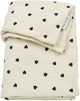 Couverture de berceau Meyco baby sweet heart - hydrophile prélavée - sable doux - 75x100cm - 1,5 tog