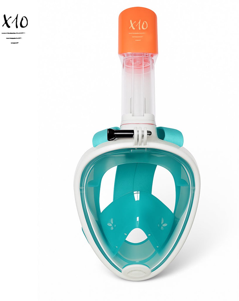 Masque de plongée X10 - lunettes de plongée - tuba - ensemble de tuba - masque complet - adultes - turquoise - s m